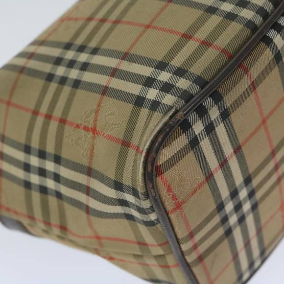 Burberrys Nova Check Shoulder Bag Nylon Canvas Beige Auth 60438 - Picture 9 of 16